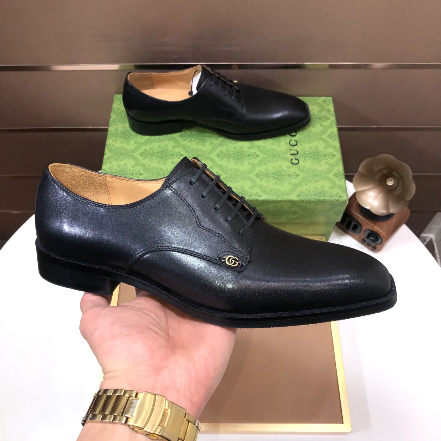 Men's shoes 💰580💰[GUCCI—Gucci] The latest high-end version of Gucci. Official website new model. Available at the same time at counters, the uppers are made of original cowhide imported from Italy/matched with the original special material splicing design concept; "highlight, high-end, grade, extravagance" and exquisite workmanship (original mesh fabric) sole: original factory special outsole size (38-45) (custom-made 45 non-returnable)